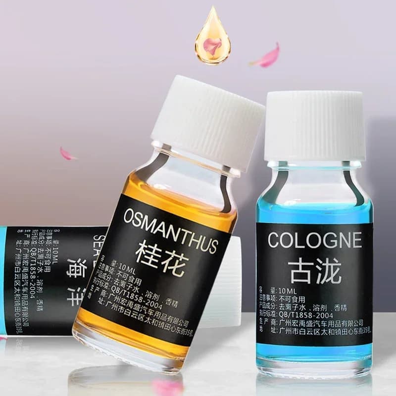 Désodorisants pour voiture, recharge de parfum, réapprovisionnement en parfum pour ventilation de voiture, diffuseur d'arôme d'huile essentielle, humidificateur de parfum, 10ml