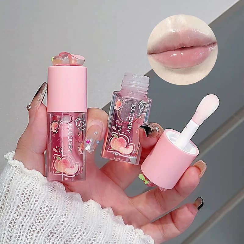 Jojo Diary Huile à lèvres parfumée aux fruits : fournit l'hydratation et l'hydratation, prévient les lèvres gercées et améliore les rides et est un brillant à lèvres de style coréen adapté au soin des