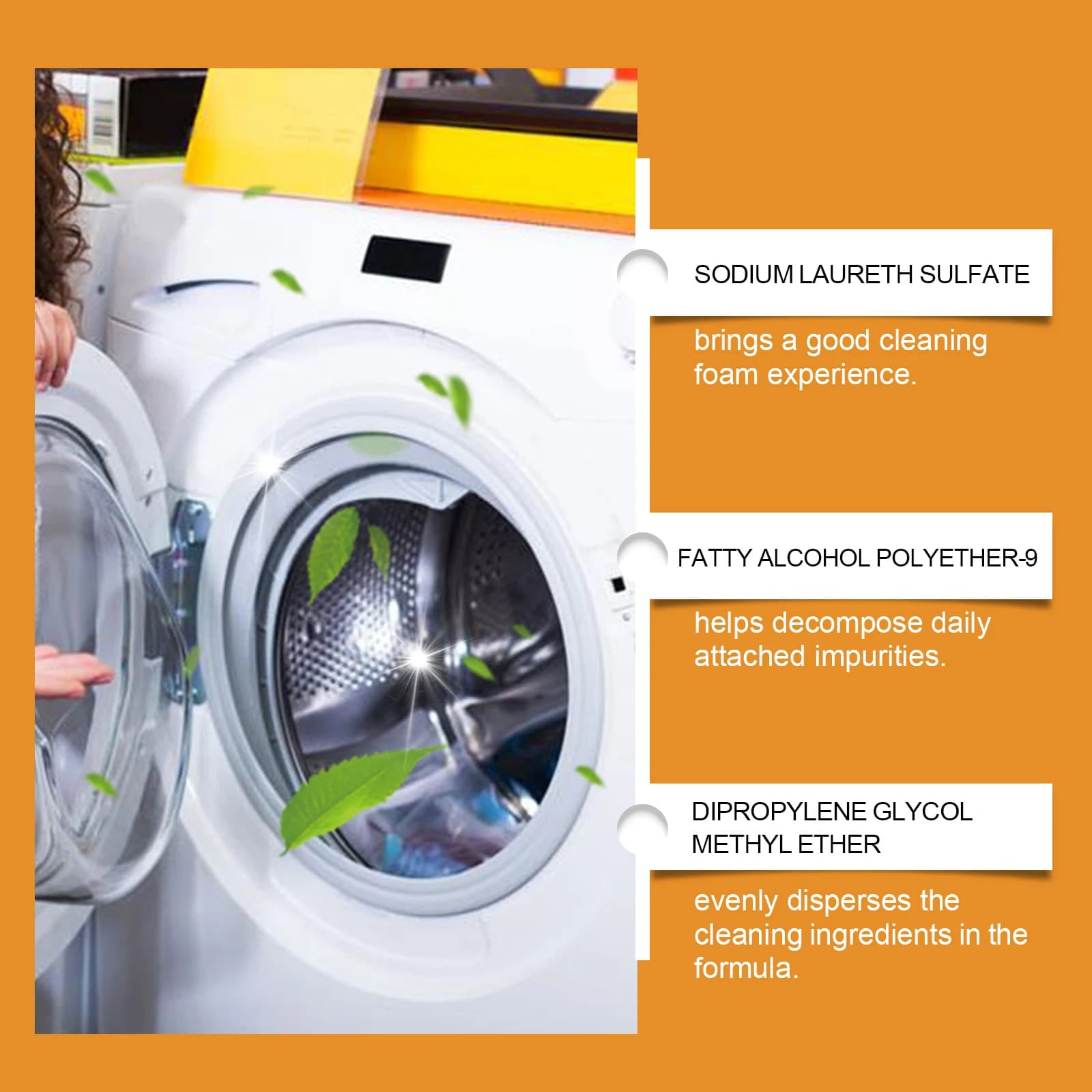 Nettoyeur de Machine à laver, liquide de nettoyage en profondeur écologique, désodorisant, détergent, liquide de nettoyage de Machine à laver
