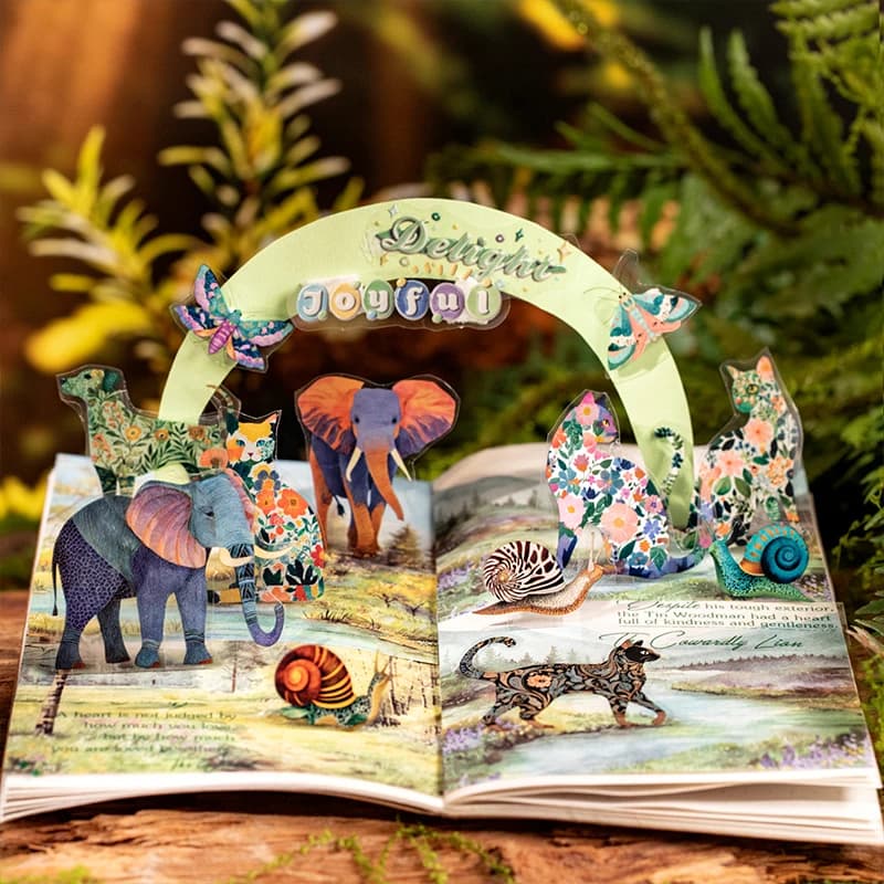 6 rouleaux - Ruban décoratif découpé au laser en PET avec motifs d'animaux rétro Morris, pour scrapbooking DIY