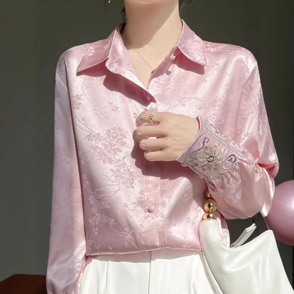 Printemps Vintage Blouse femmes vêtements femmes hauts chemise décontractée mode vêtements à manches longues Streetwear automne élégant Style ethnique