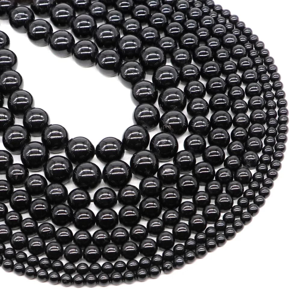 Perles de Tourmaline noire 4/6/8/10mm