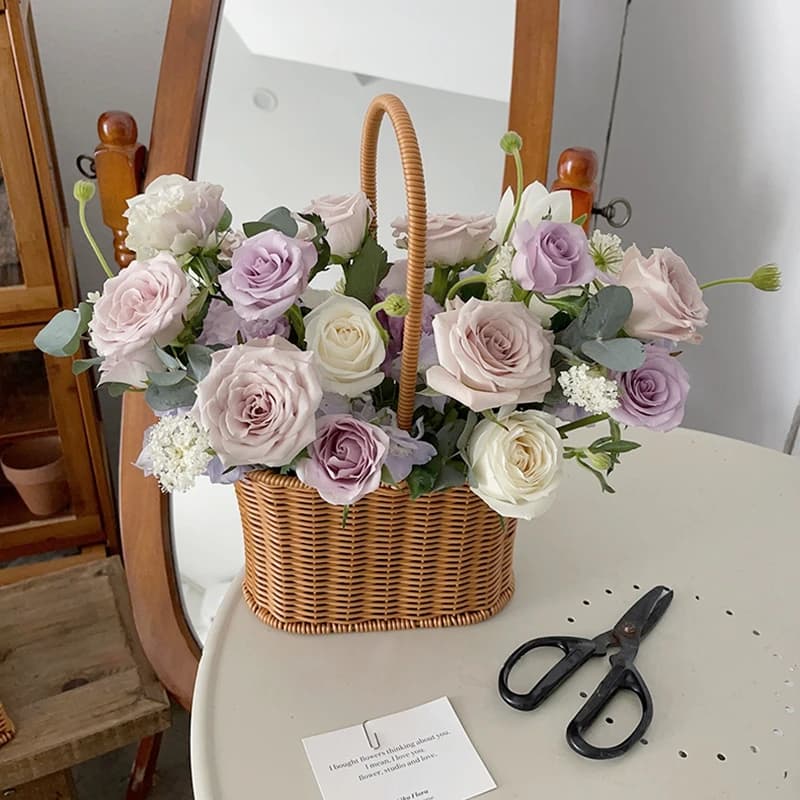 Panier de rangement tissé à la main