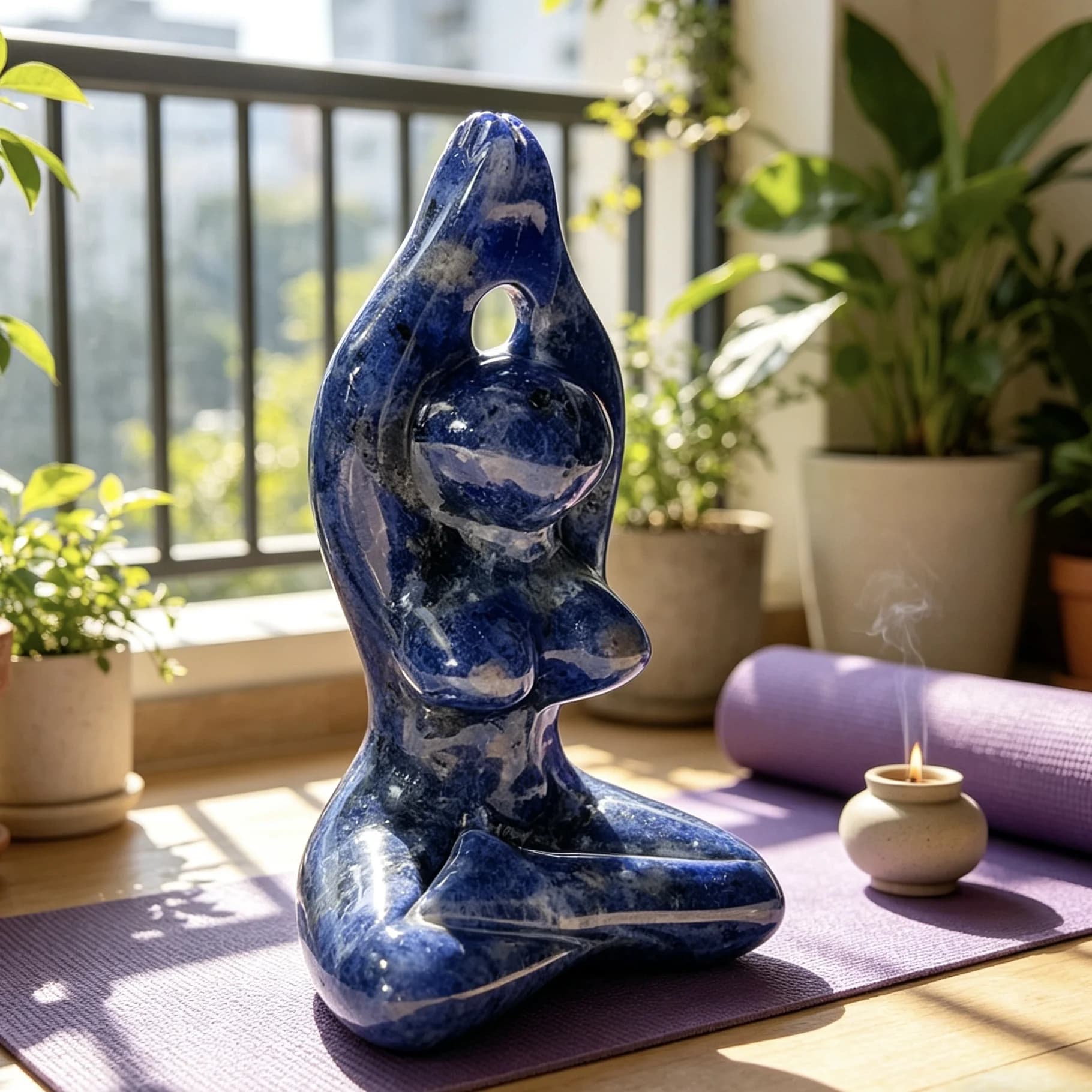 Déesse Yoga Pose Chakras Reiki guérison cristaux naturels pierres femmes corps Sculpture Figurine décorative pour artisanat en gros