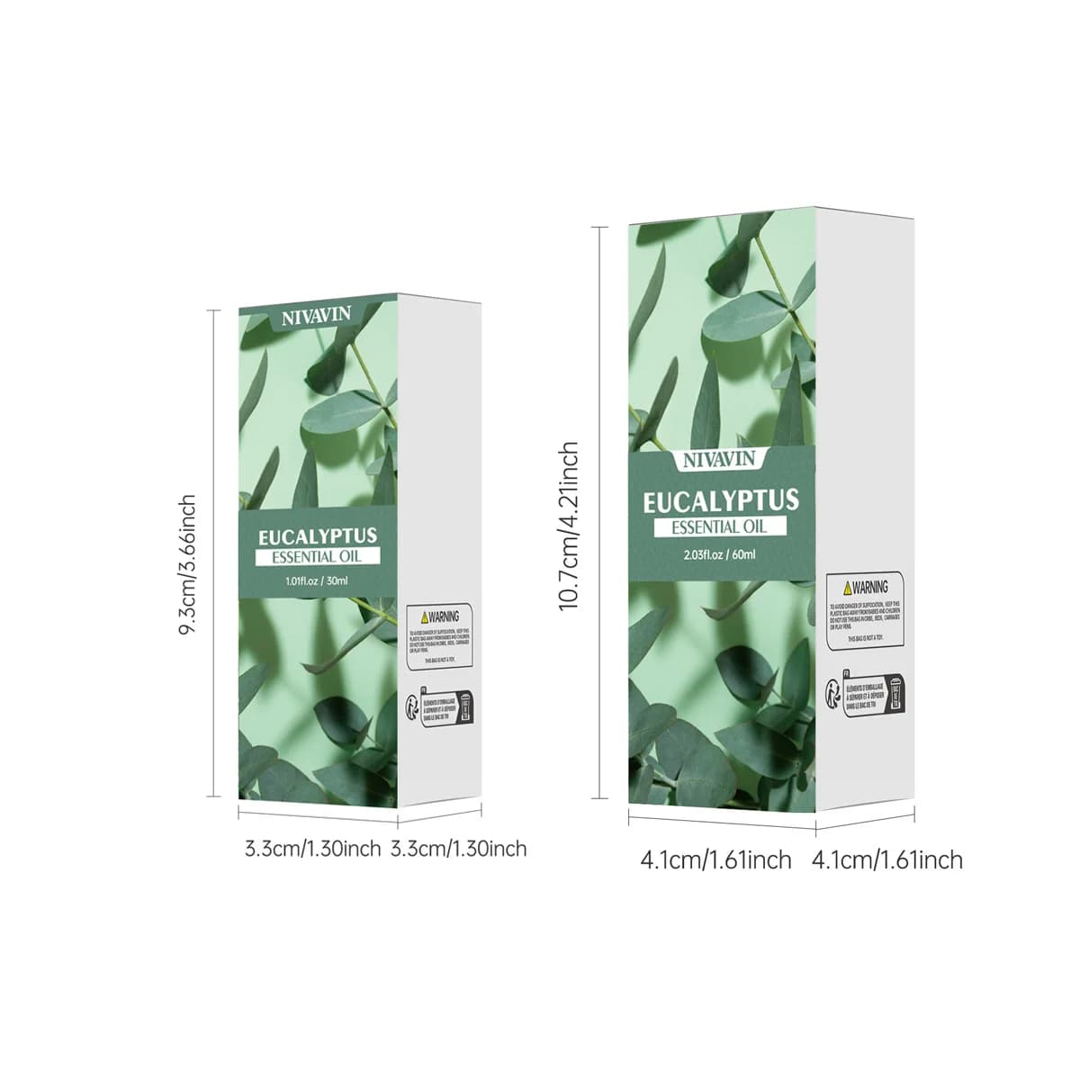 NIVAVIN 30 ml/60 ml extrait de plante d'eucalyptu huile essentielle de soin de la peau du visage, parfum riche et durable, soin du corps hydratant