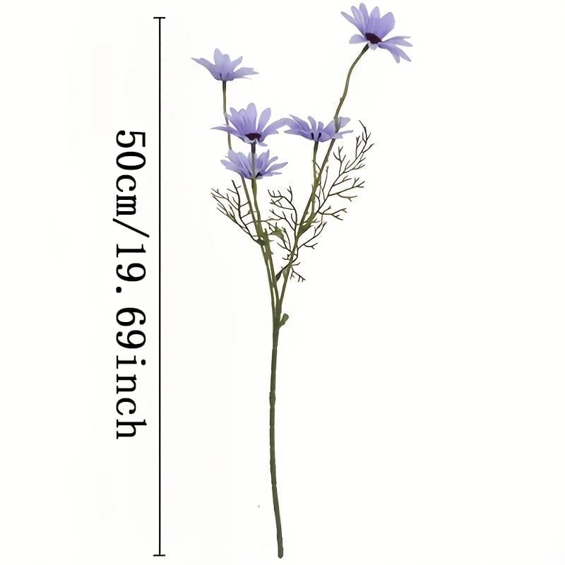 Bouquet de camomille artificielle violette à longue tige, fleurs de printemps et d'été pour la décoration de la maison