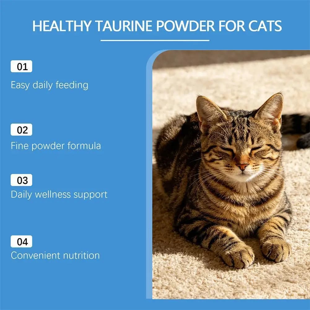 Poudre de taurine saine pour chats avec vitamine E