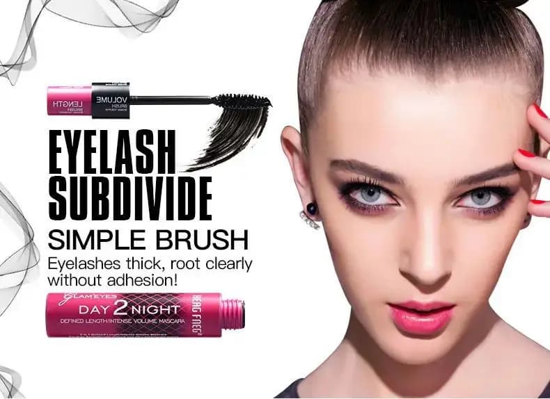Mascara 2 en 1 noir recourbé, allonge et volumisant le maquillage des cils, imperméable, séchage rapide, produit coréen