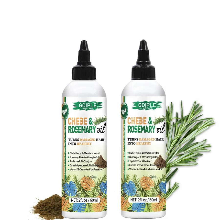 GOIPLE – huile essentielle de Chebe et de romarin, produit capillaire hydratant et nourrissant, favorise l'huile capillaire saine, après-shampooing lisse et brillant