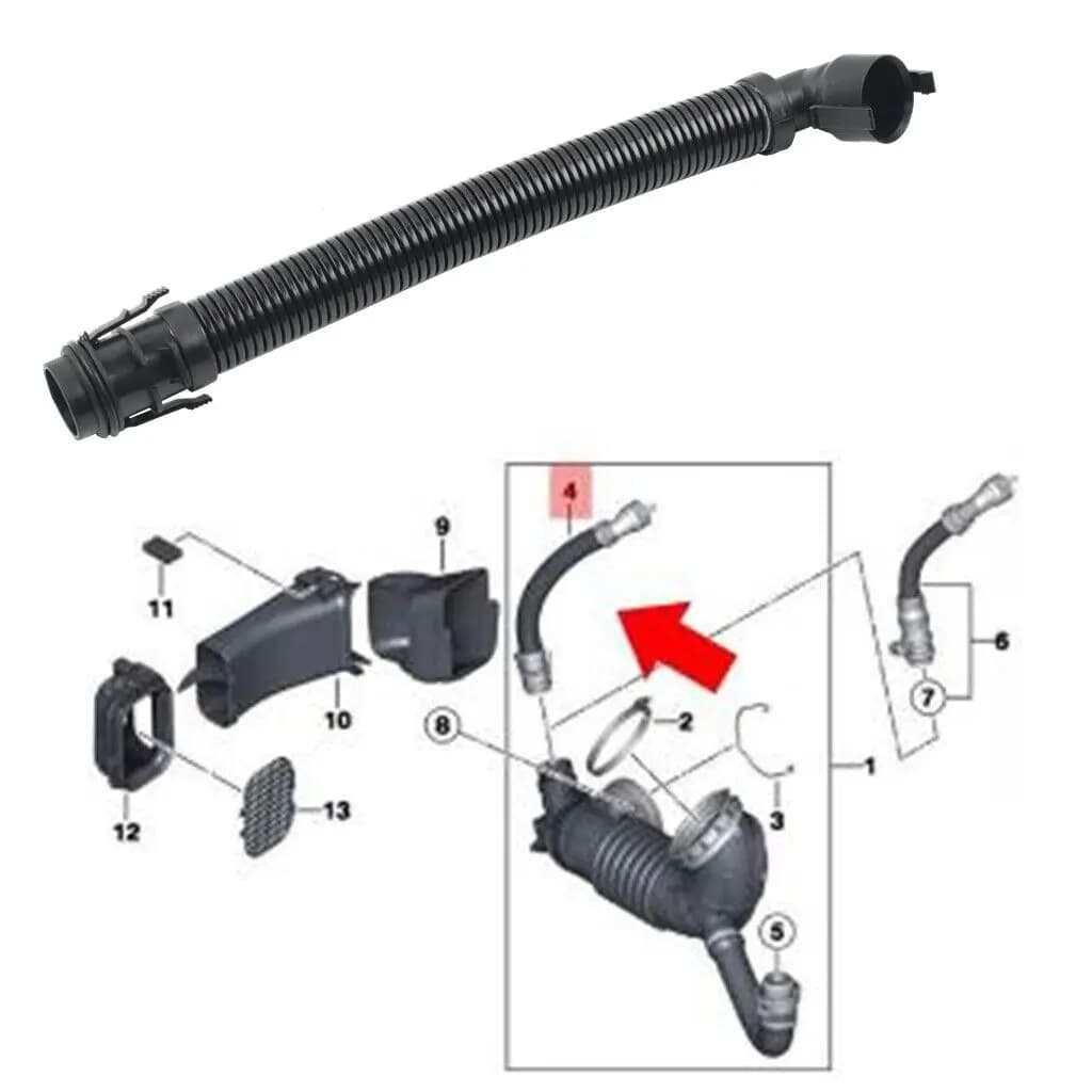 Tuyau de ventilation d'admission d'air pour filtre à air de voiture, pour BMW F20 F21 F22 F23 F30 F31 F34 OEM13717823517, accessoires automobiles