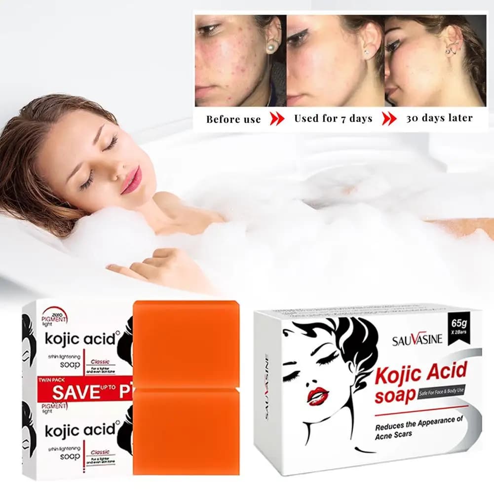 Acide kojique nettoyage en profondeur éclaircir la peau savon contrôle de l'huile
