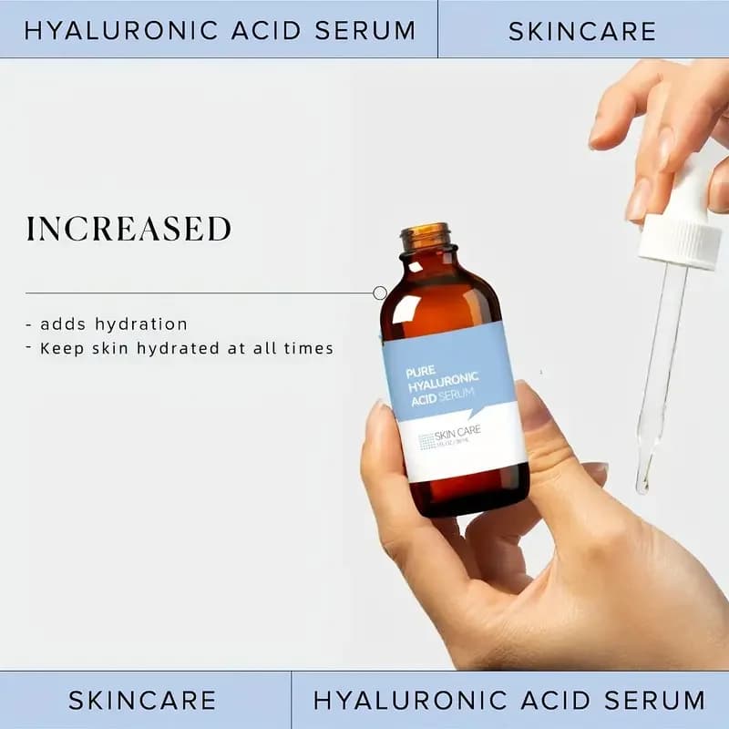 Liquide d'essence d'acide hyaluronique pur, 2 pièces, liquide de soin hydratant très efficace pour la peau, peut améliorer l'élasticité de la peau, 1 once