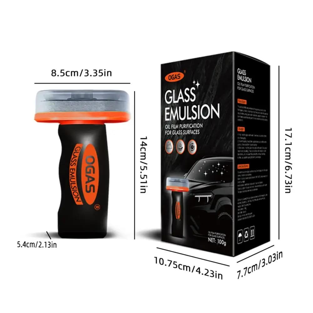 Brosse de nettoyage pour film gras sur verre, élimine les taches d'huile tenaces pour pare-brise de voiture et vitres de maison, formule sûre sans rayures, 100g