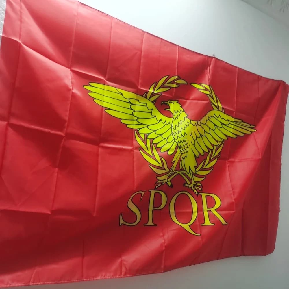 Drapeau de l'empire romain, drapeau du sénat et des gens de Rome pour la décoration de la maison, 90x150cm, en Polyester