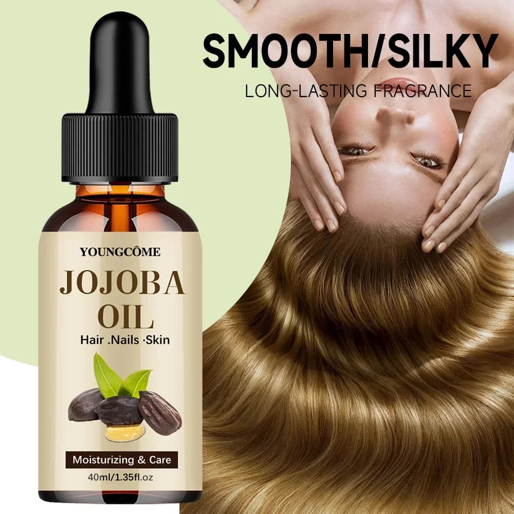 YOUNGCOME JOJOBA huile soin des cheveux huile essentielle Anti-frisottis huile pour cheveux lisses sérum Anti perte cuir chevelu Massage Spa traitements soins des cheveux