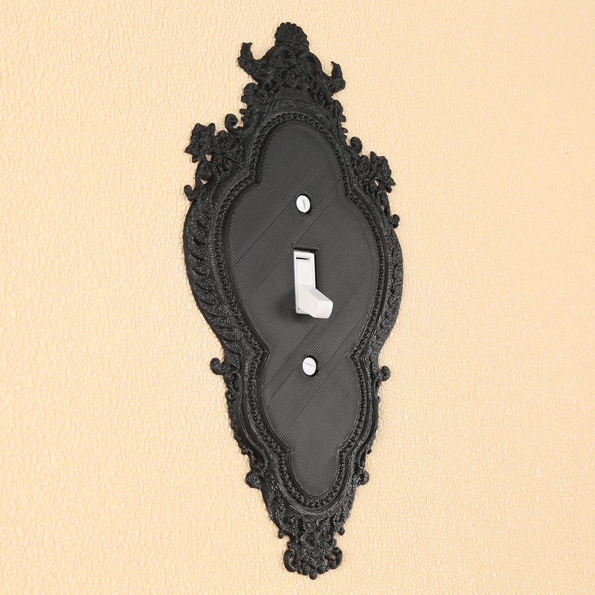 Cadre de panneau de commutation baroque sculpté transfrontalier, design rétro noir mat, adapté à la décoration murale de luxe européenne à l'étranger