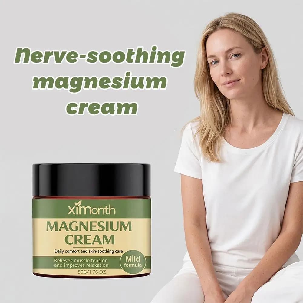 Crème relaxante au magnésium naturel premium, soin hydratant pour la peau, soulagement de la tension musculaire doux pour la peau, pour après l'exercice et usage quotidien