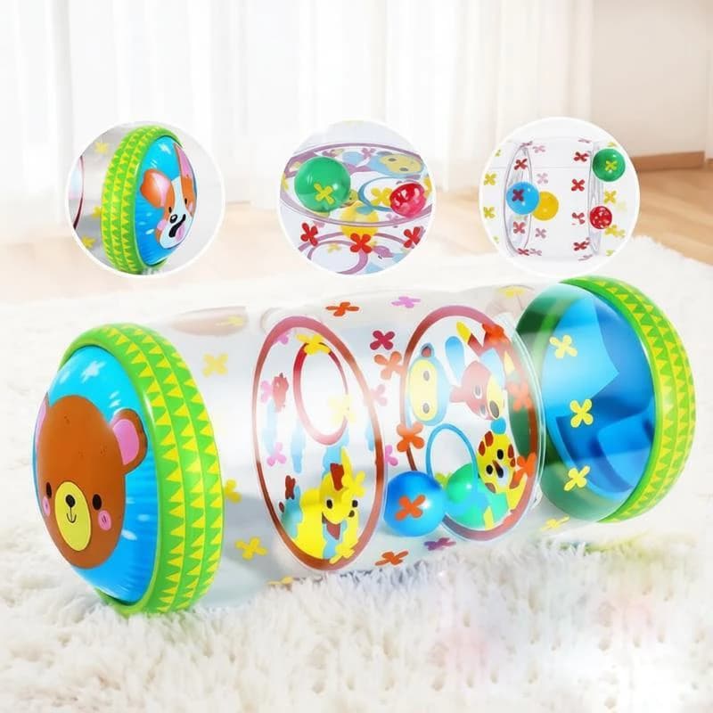 Jouets gonflables Montessori pour bébés, rouleaux d'éveil pour le temps sur le ventre, rouleaux d'exercice pour nourrissons et tout-petits de 0 à 6 à 12 mois
