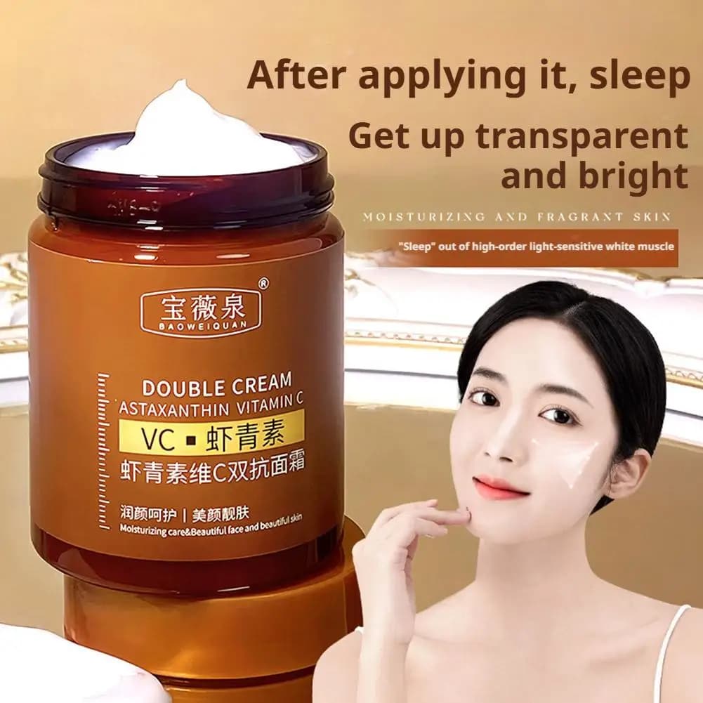 100g Astaxanthine Double Anti-rides vitamine C estompe les ridules rétinol crème pour le visage Lifting raffermissant nourrir produits de soins de la peau
