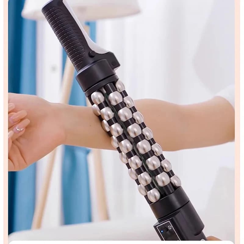 Rouleau masseur appareil de massage chauffant à lumière rouge 360 °   Rouleau de drainage lymphatique de boule intérieure rotative pour l'anti-cellulite de corps entier