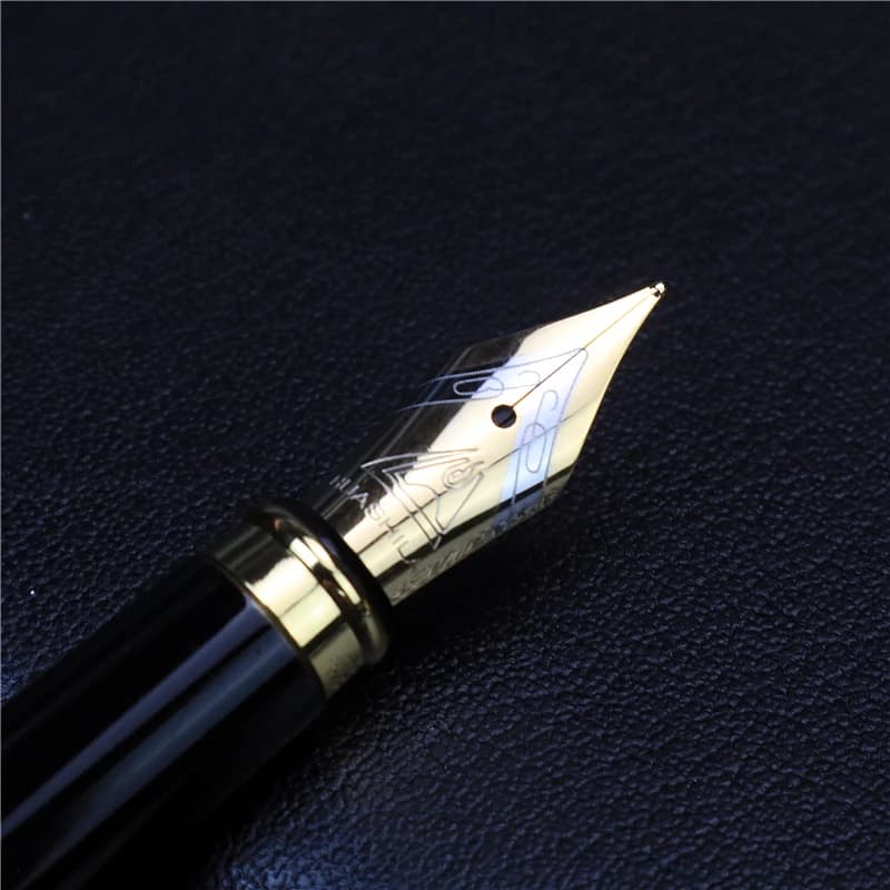 Stylo plume et stylo à bille bureau école texte doré personnalisé gravé commémorer cadeau stylo entièrement en métal étudiant écriture stylo à bille