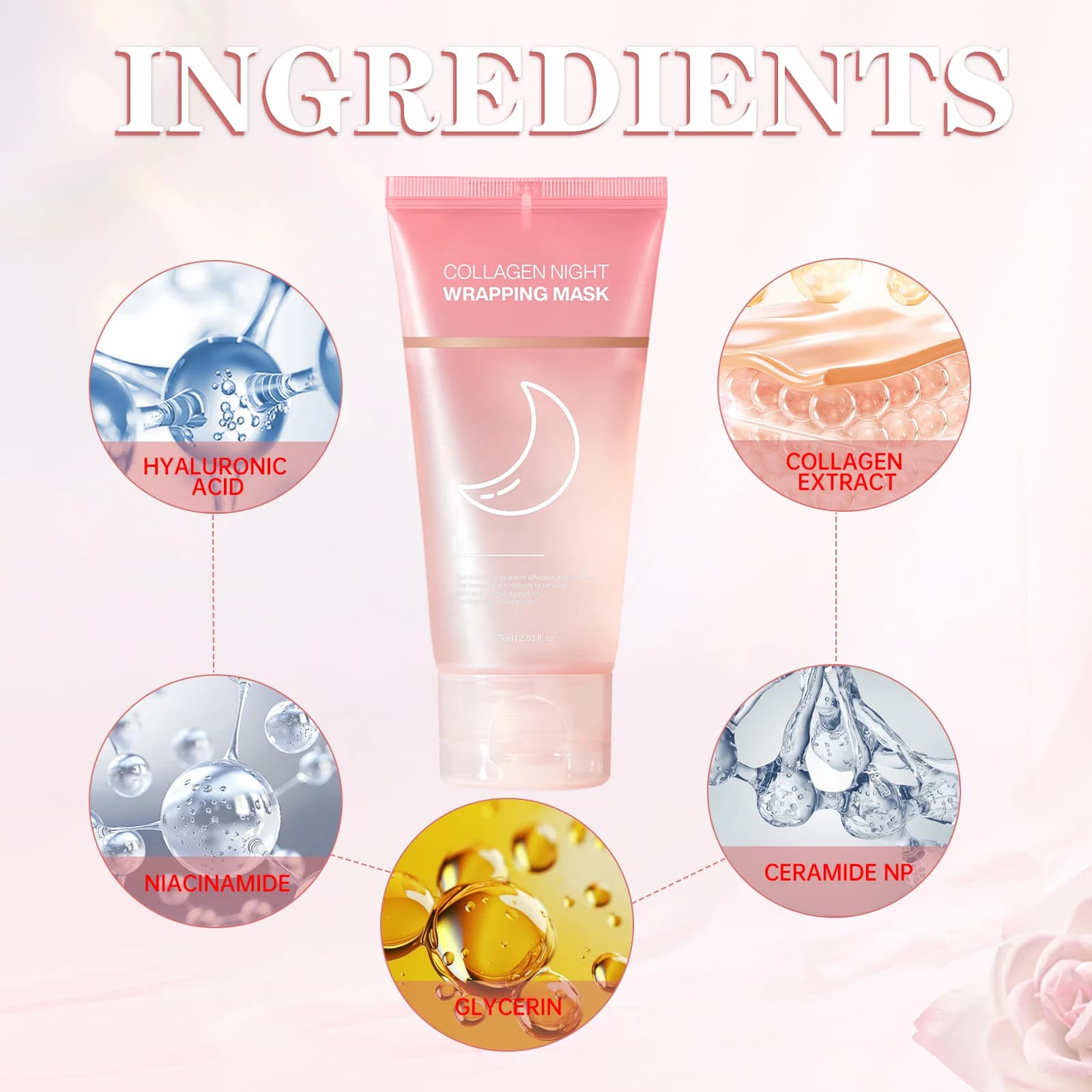 Masque facial hydratant réduit l'affaissement du collagène