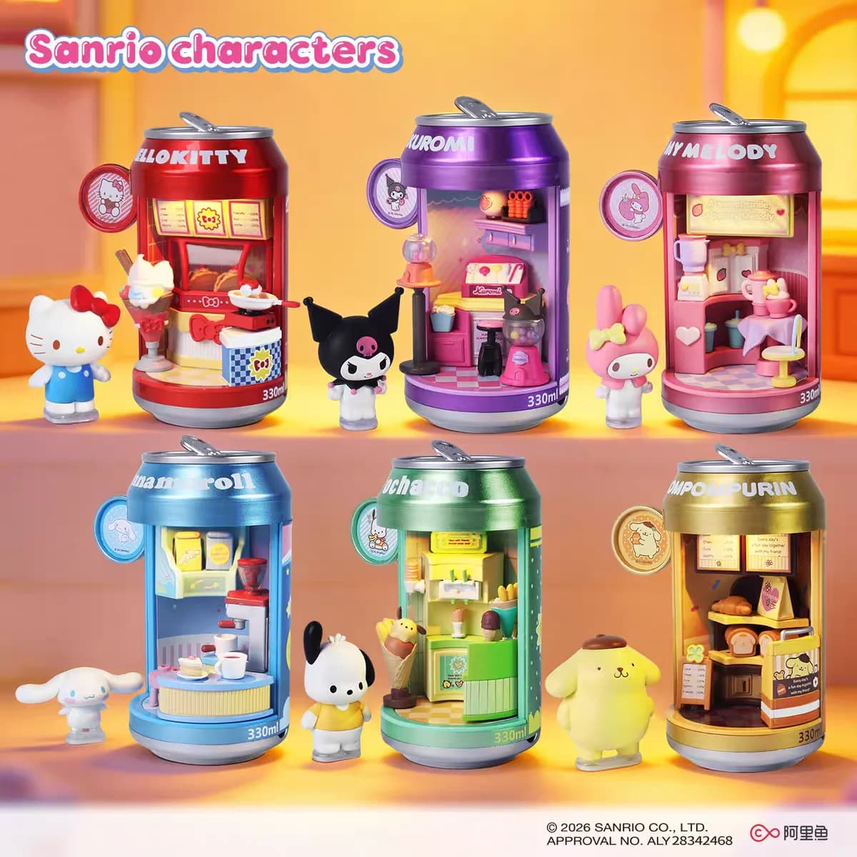 Sanrio Cinnamoroll Blind Box Série Boutique de desserts en canettes de soda