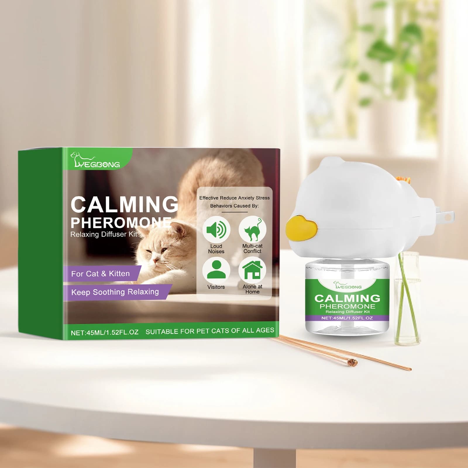 Diffuseur de phéromone apaisant pour chat