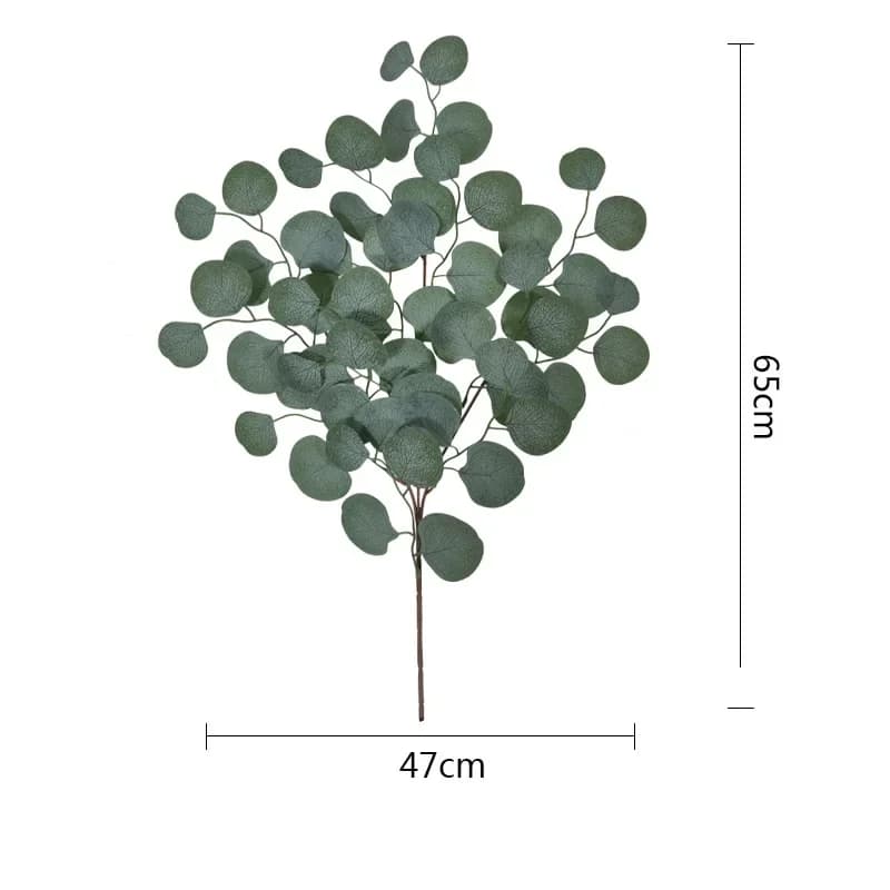 Feuilles d'eucalyptus artificielles pour la décoration intérieure, fausses plantes vertes, photographie de mariage, accessoires de décoration