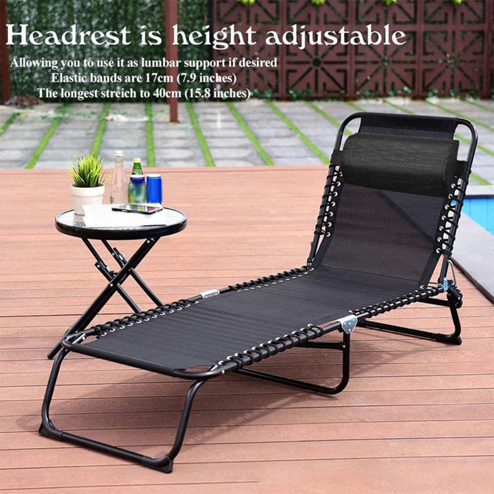 Chaise longue réglable avec coussin pour la lecture et la sieste, relaxation spontanée, comme sur l'image, expérience de détente confortable