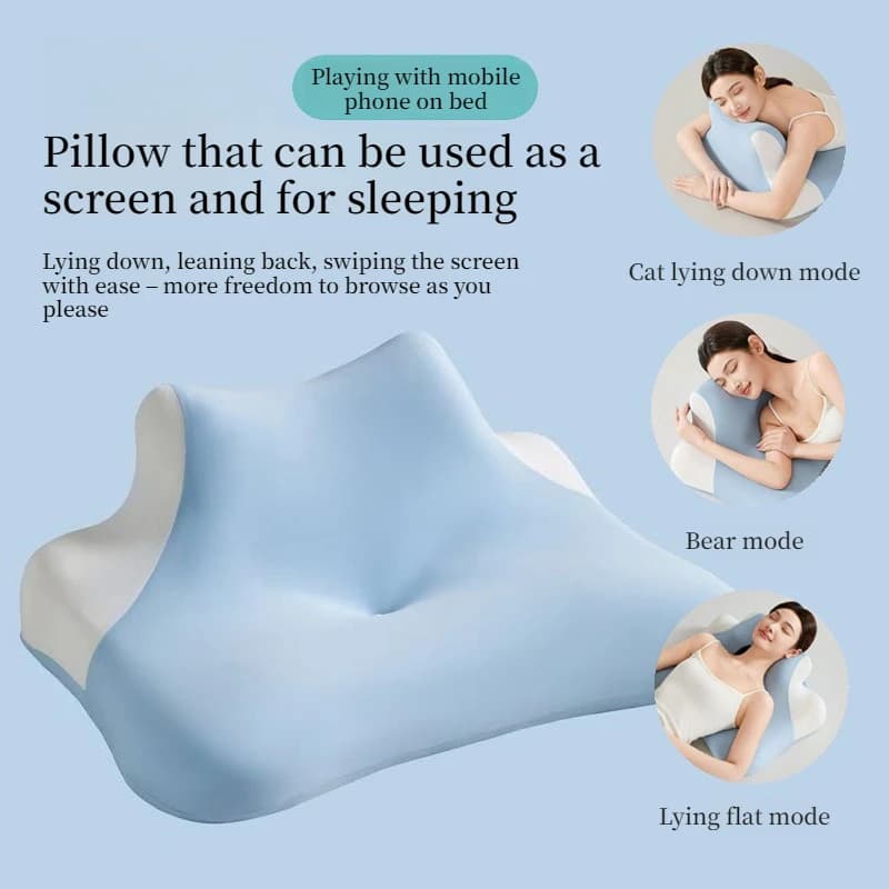 Oreiller de sommeil ergonomique en mousse à mémoire de forme pour le sommeil profond, soutien cervical confortable pour la colonne vertébrale