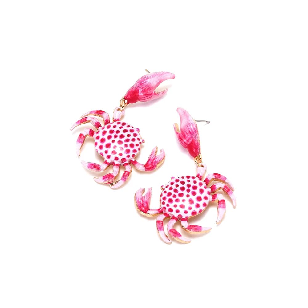 Boucles d'oreilles en forme de crabe pour femmes