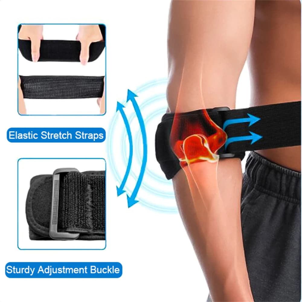 1 pièces attelles de coude de Tennis pour tendinite, sangles d'avant-bras de coude de golfeur et coussinet de Compression, enveloppes de soulagement de la bande de soutien du coude
