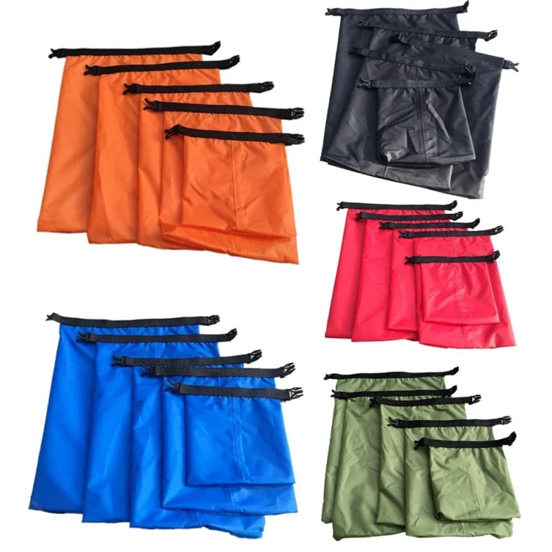 Ensemble de sacs étanches 5 pièces 2L 5L 10L 15L 20L avec fermeture à enroulement
