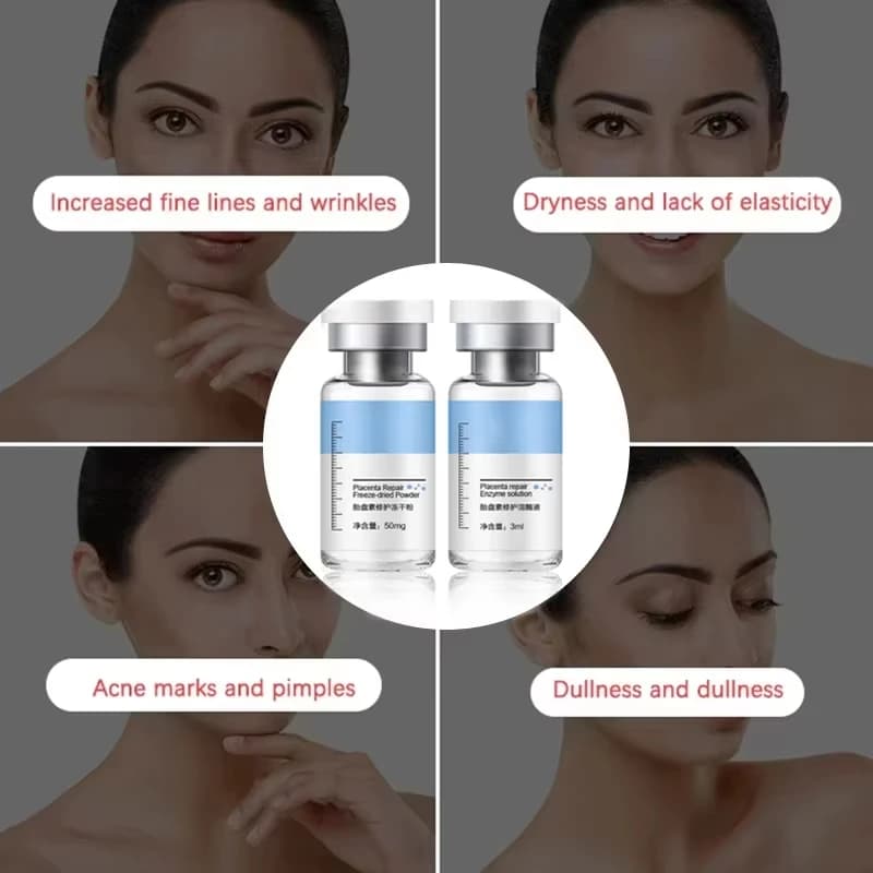 Poudre lyophilisée de polypeptide facial, booster de peau, essence réparatrice, hydratante, nourrissante, resserre les pores, rajeunit la peau, soin de la peau