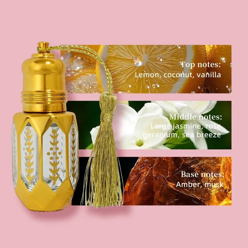 Huile de parfum arabe fruitée au jasmin, parfum durable, élégant, luxueux, charmant, pour femmes, Rollerball arabe du moyen-orient, 10ML