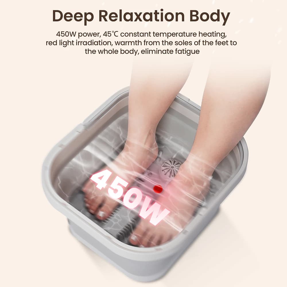 Baignoire de massage des pieds portable, thermostatique, valide pour la maison, favorise l'émulation sanguine