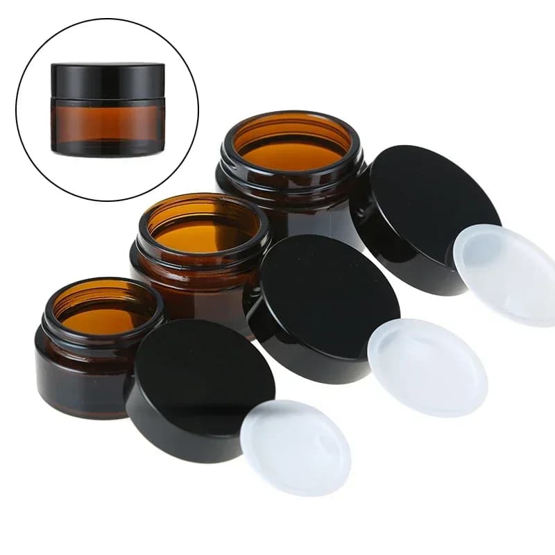 Bocal en verre d'ambre multicolore
