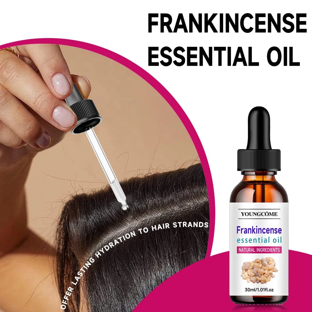 Huile Essentielle d'Encens Naturelle Boswellia Serrata - pour Diffuseur, Soins Capillaires, Visage, Soins de la Peau, Aromathérapie, Cuir Chevelu +