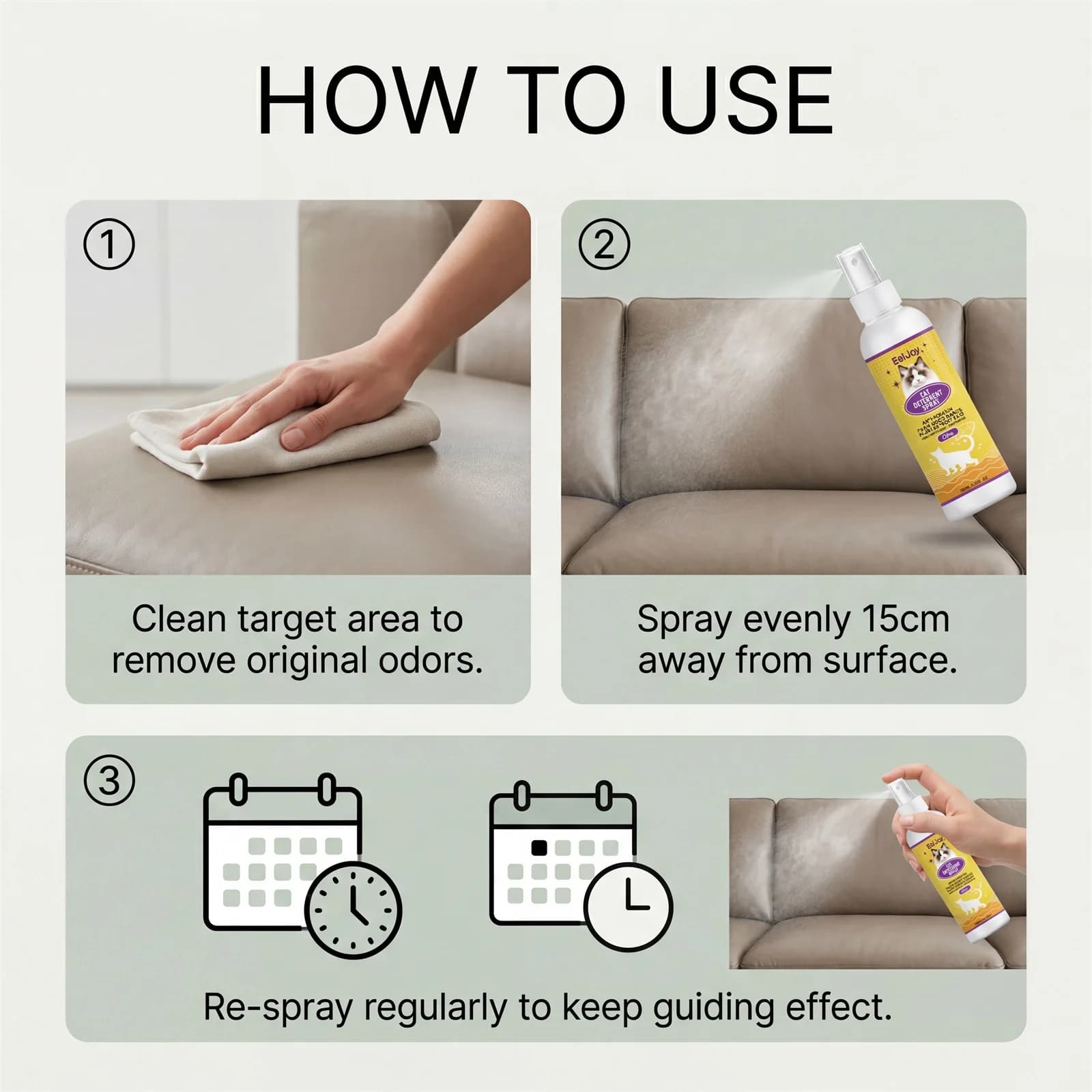Spray Répulsif pour Chats Intérieur/Extérieur – Arrête les Griffades sur Canapé et les Marques d'Urine – Protection Longue Durée pour Meubles – Dissuasion pour Animaux de Compagnie – 100ml