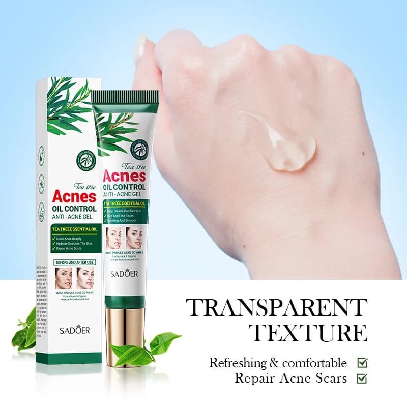 SADOER arbre à thé crème anti-acné soin du visage contrôle de l'huile crème pour le visage crème hydratante hydratante crème pour le visage soins de la peau
