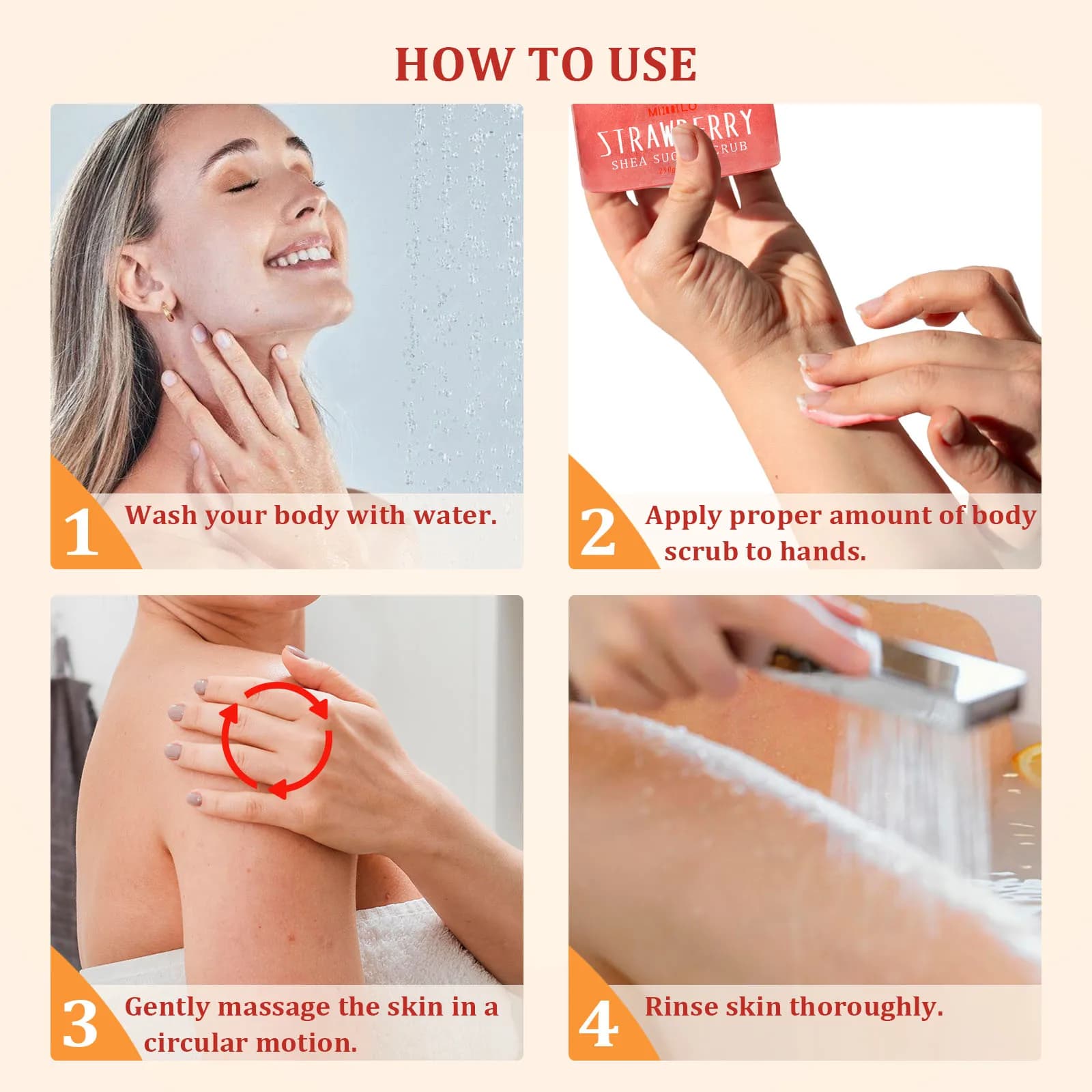 SHEA SUGAR SCRUB, gommage exfoliant, peau lisse et belle, soin hydratant et nourrissant, peut être utilisé pour tout le corps