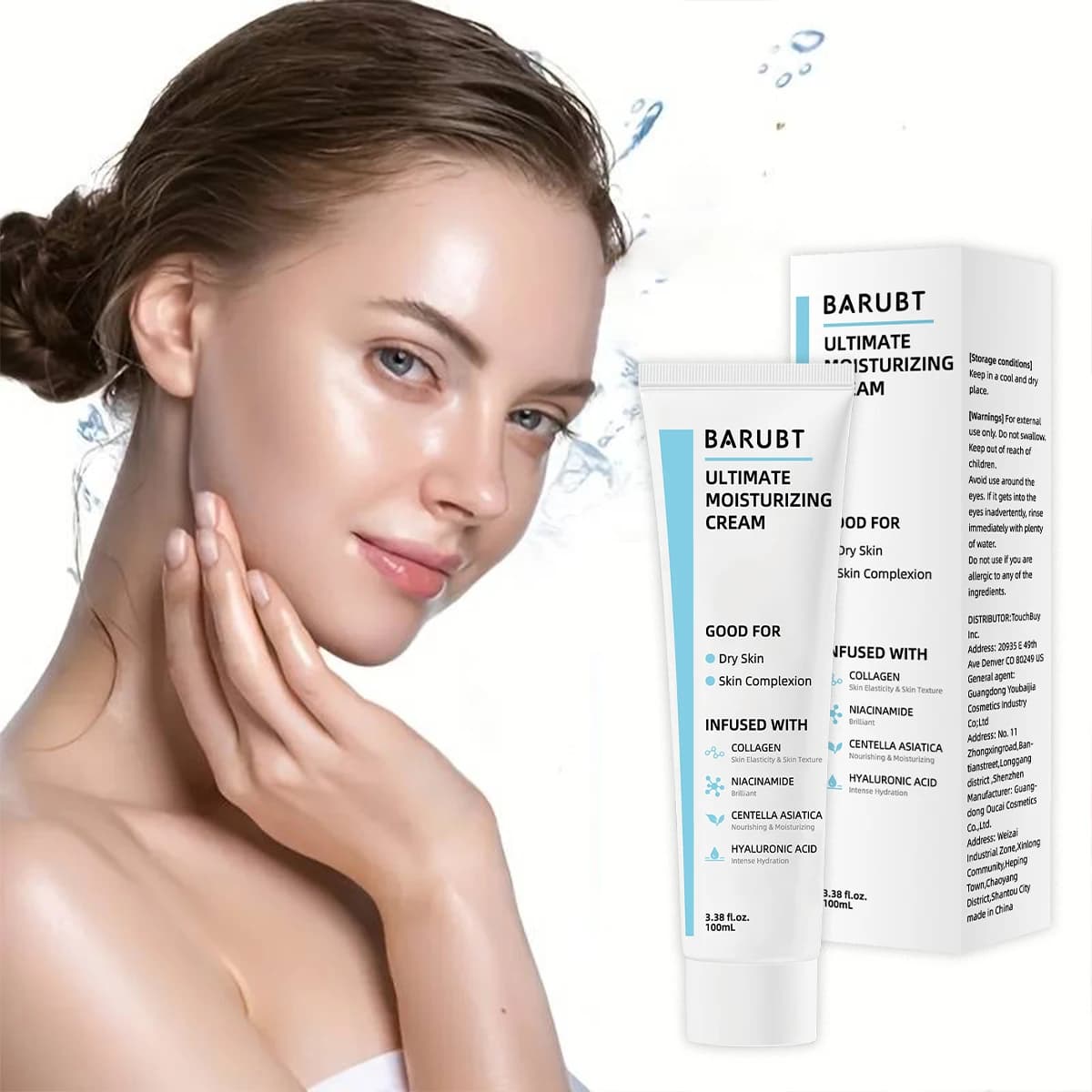 BARUBT crème raffermissante ultra hydratante 100 ml crème hydratante saisonnière automne et hiver n'est pas serrée ou collante