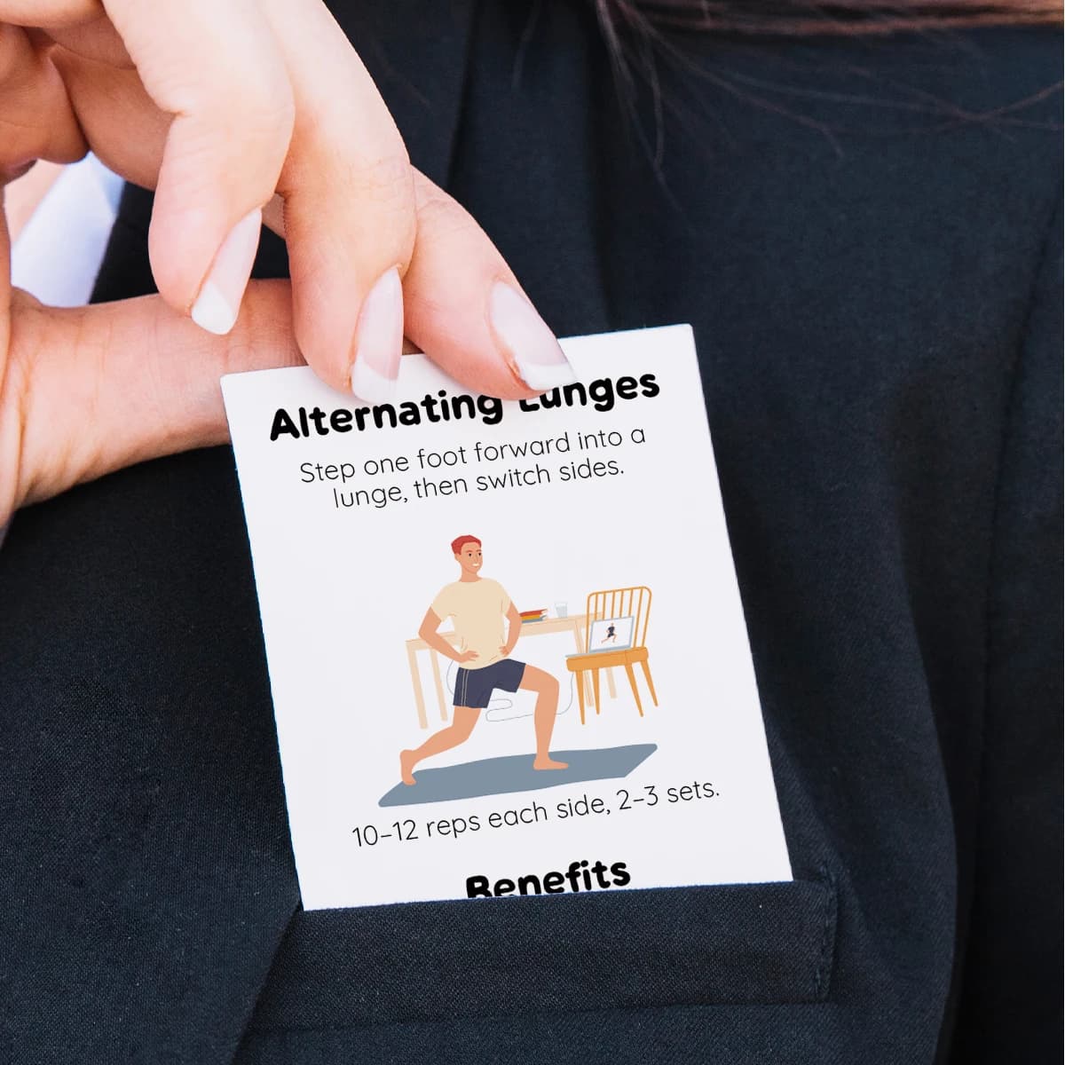 16 cartes d'exercices pour entraînement à domicile, guide illustré avec instructions, flashcards de fitness portables pour l'entraînement, le yoga, cadeau de fitness