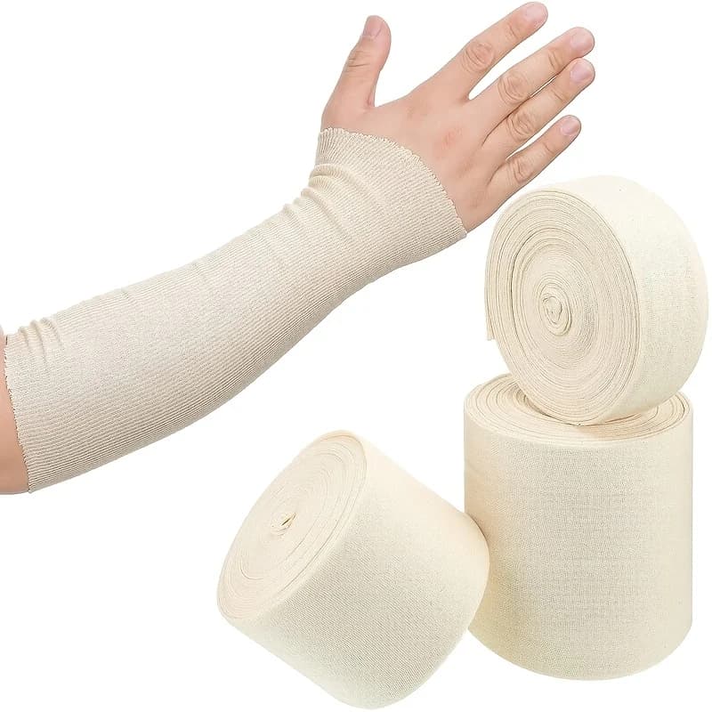Bande tubulaire élastique portable, 1 rouleau, peut être coupée et compressée, pour plusieurs parties du corps, plusieurs tailles disponibles