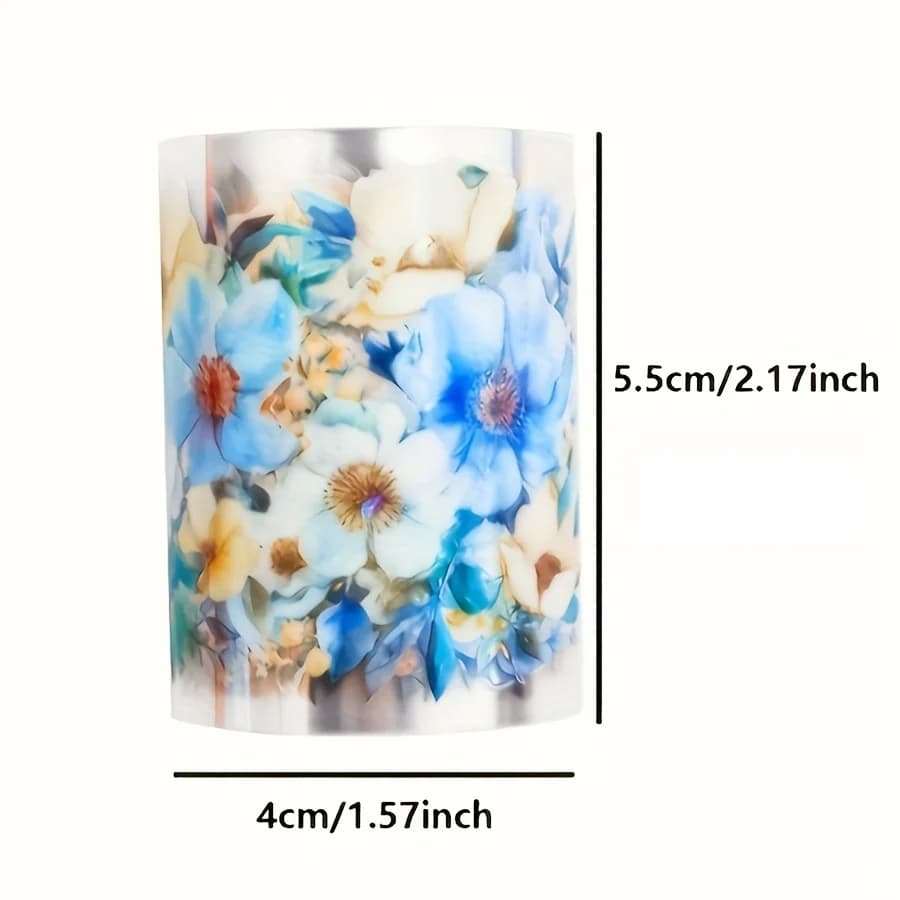 Rouleau de ruban adhésif Laser fleur bleue PET