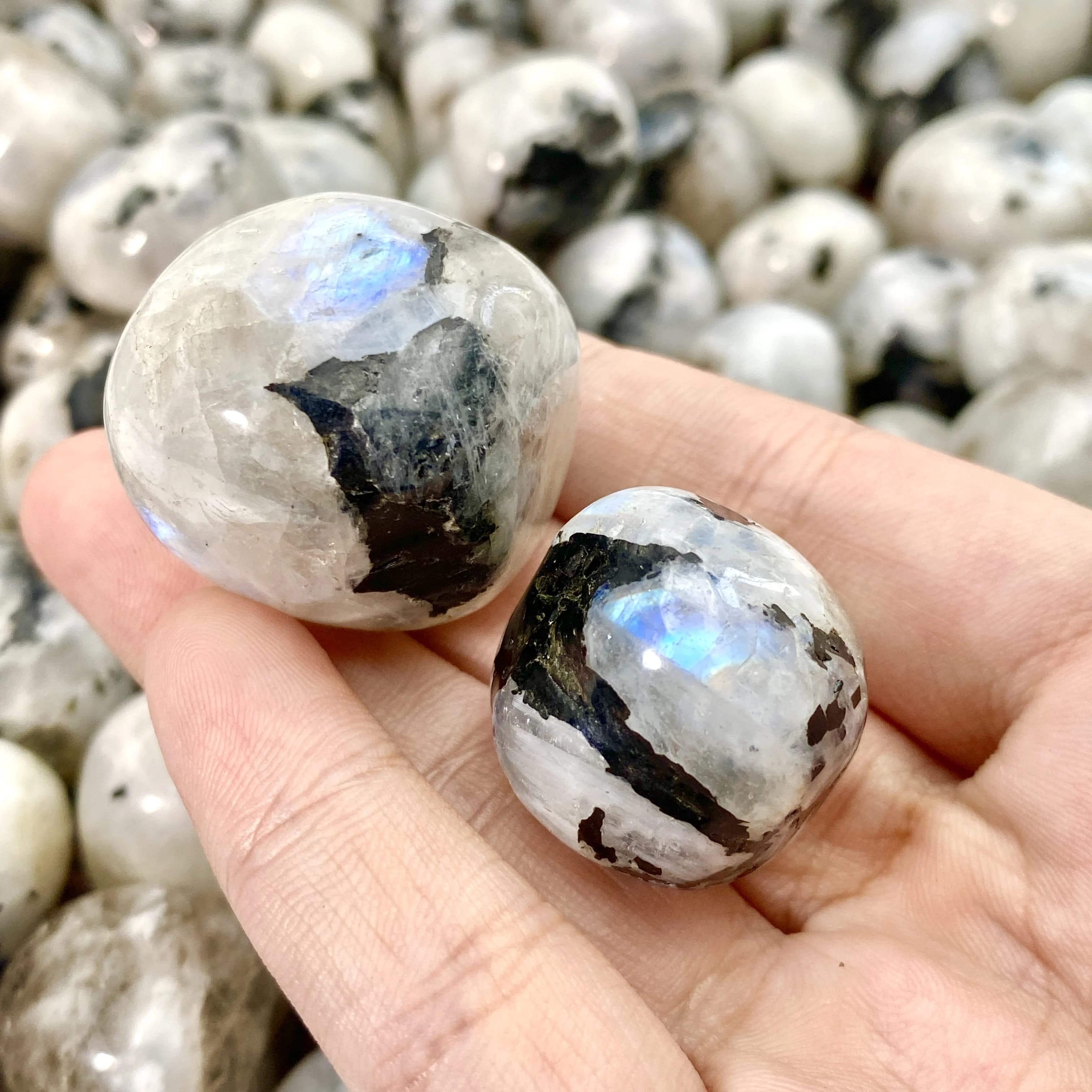 Pierres de lune arc-en-ciel 10-30mm, 5 pièces, décor d'aquarium de Pot de fleur, cadeau, décoration de maison, décorations DIY, décor de cour
