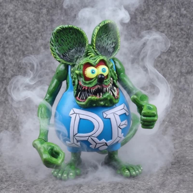 Figurine d'action Rat Fink en PVC, modèle de collection, jouet rétro Crazy Mouse Ed Roth, décoration style Hot Rod, cadeau pour les fans