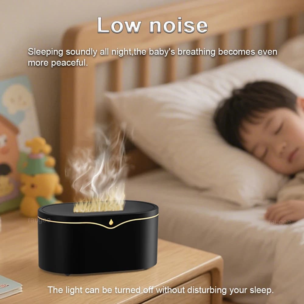 Humidificateur de flamme diffuseur de parfum humidificateur d'air de feu diffuseur d'huile essentielle d'aromathérapie pour diffuseur d'arôme de flamme de pièce à la maison