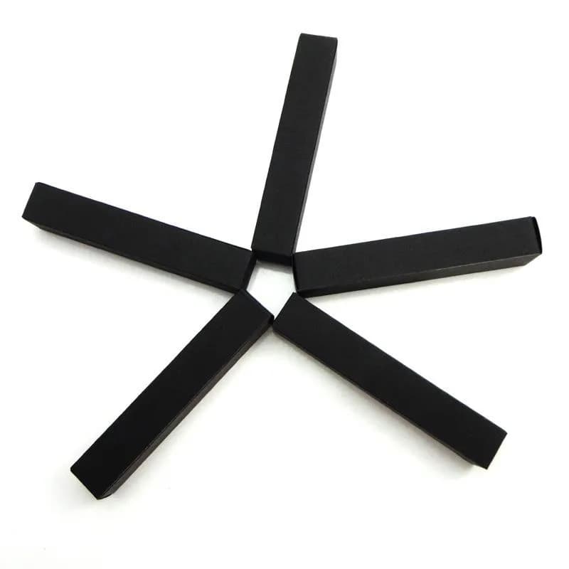 100 pièces - Boîtes cadeaux noires et blanches vierges 2x2x13cm pour échantillons de rouge à lèvres, cosmétiques, parfums, tubes fins, petites boîtes d'emballage